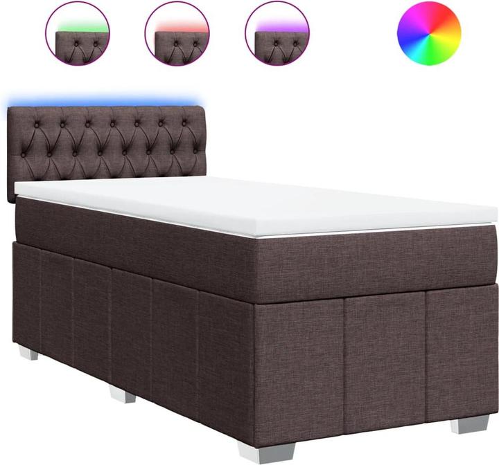 Actual product image vidaXL Bo x springbett mit Matratze 140 x 190 cm Stoff (140 x 190 cm)