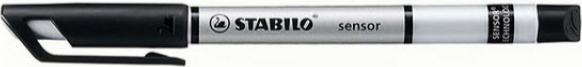 Produktbild STABILO SENSOR F Finliner mit gefederter Spitzer (Schwarz, 1 x)