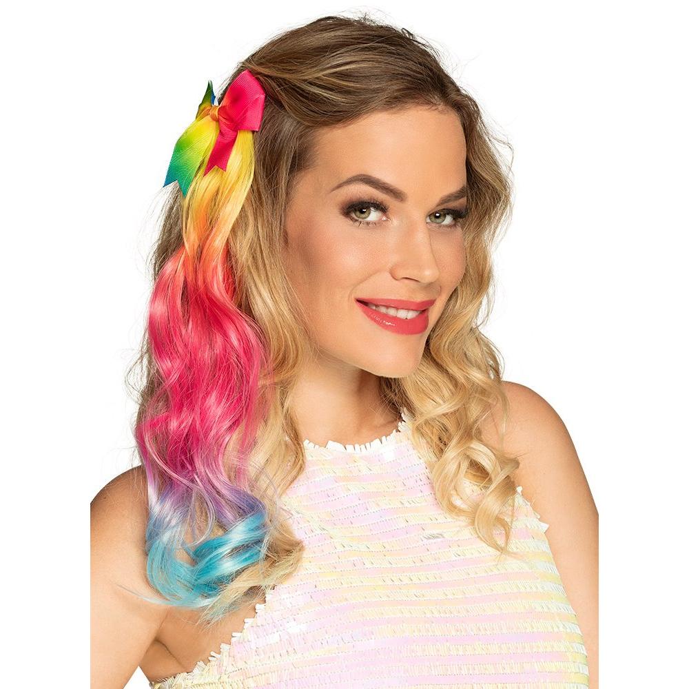 Boland Regenbogen Haar-Extensions - für Fasching Karneval