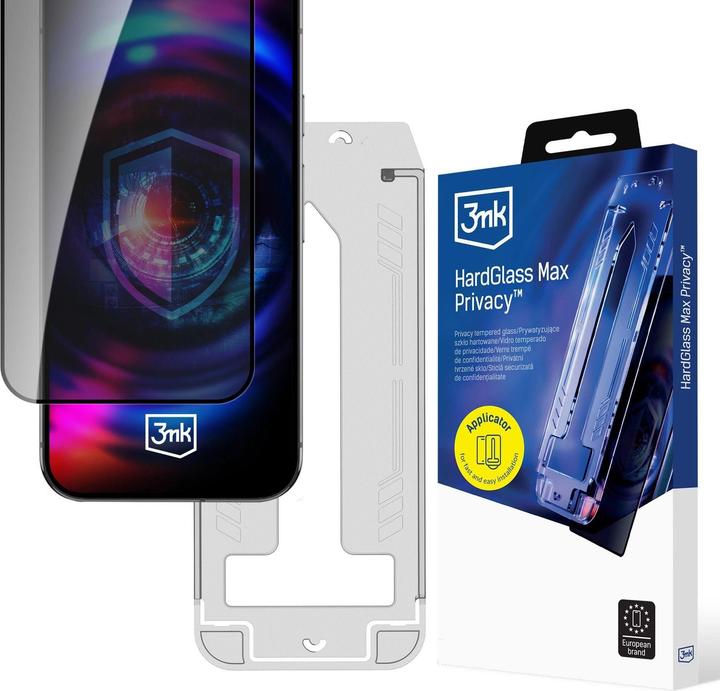 Actual product image 3MK Other goods 9H tempered glass with HardGlass Max Privacy filter for iPhone 16 Pro/17 (1 pcs., Apple iPhone 16 Pro, Apple iPhone 17 Pro)