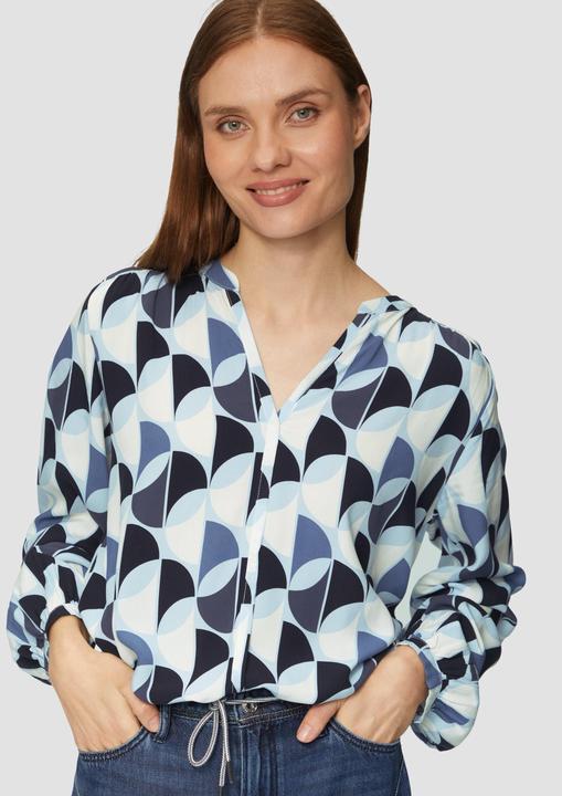 Immagine prodotto S.Oliver Bluse Viskose-Bluse mit Raffdetails und All-over-Print (38)