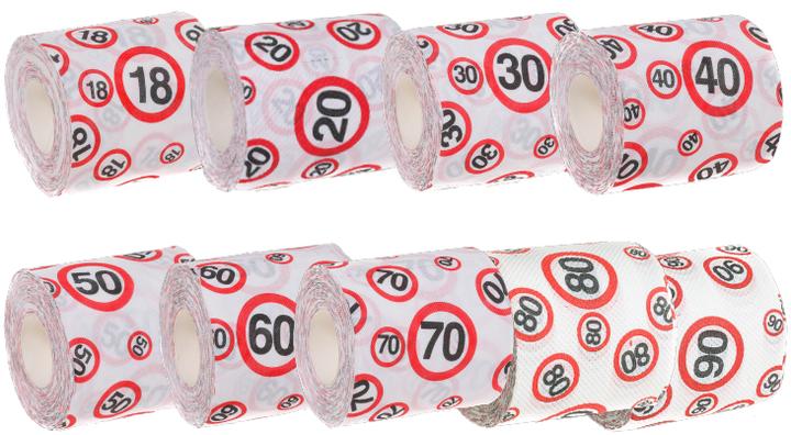 Actual product image UdoS Birthday Gift Toilet Paper Number 40 multicoloured