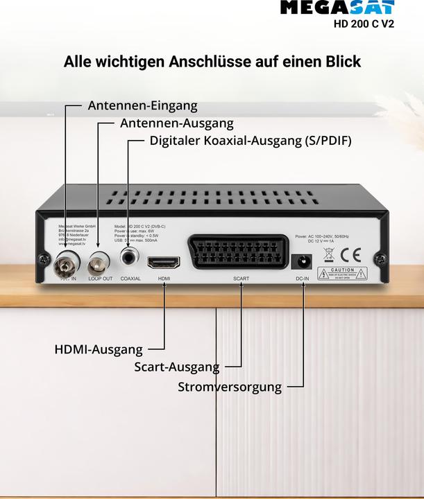 Produktbild Megasat HD200 C V2 (DVB-C)