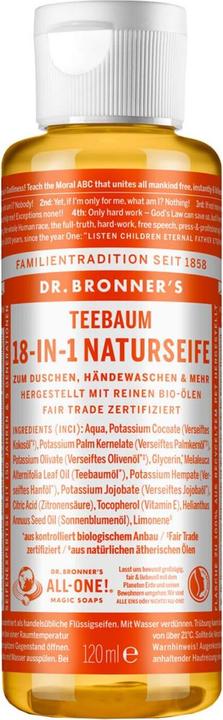 Produktbild Dr. Bronner's - 18-IN-1 Flüssigseife Teatree (Flüssigseife, 120 ml)
