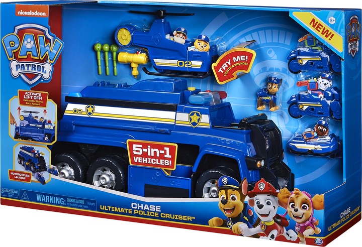Actual product image Spin Master Ultimate Police Cruiser (Chase's 5-in-1 Police Cruiser)