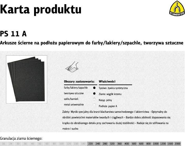 Produktbild Klingspor PS 11 A - Schleifbogen 230 x 280 mm (1500)
