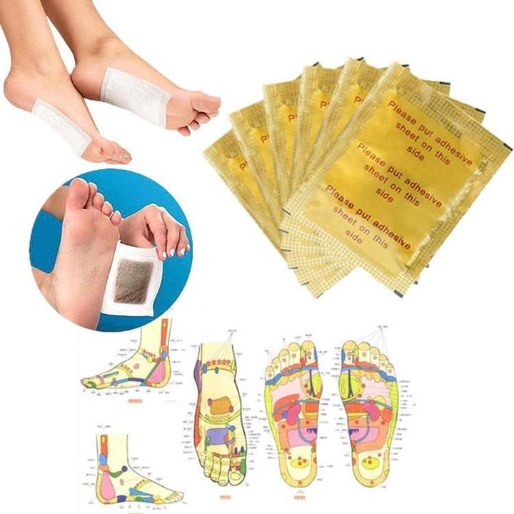 Calitron Cerotti per piedi DETOX 10 confezioni Zenzero Oro (Crema piedi e gel piedi)