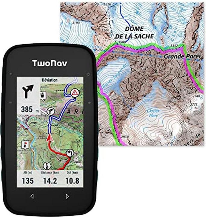 Image du produit TwoNav GPS sportif avec cartes IGN complètes pour VTT, vélo, randonnée et trekking