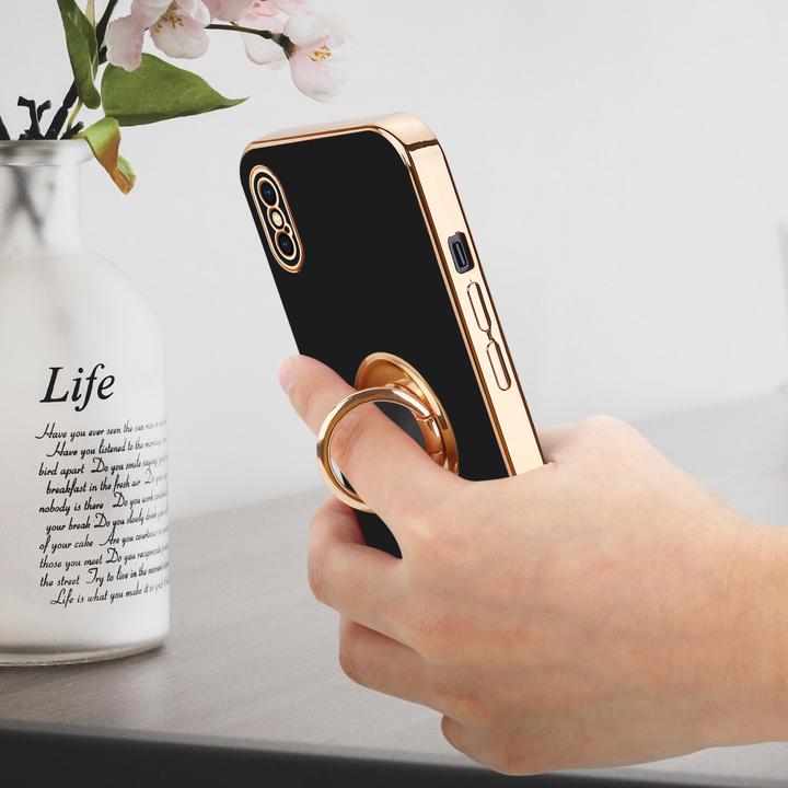 Actual product image Cadorabo Case for Apple iPhone XS MAX in TPU with camera protection and ring LM089 Style (Apple iPhone XS Max)