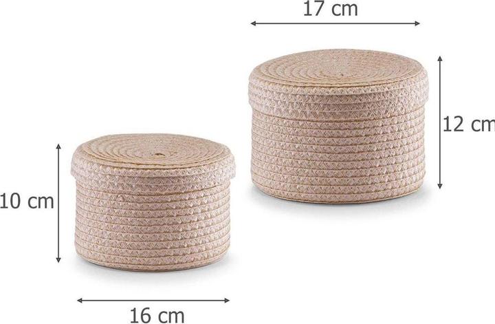 Actual product image Zeller Present Basket set (2 x, Ø 16 x 10 cm, Ø 17 x 12 cm)