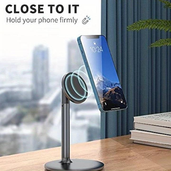 Image du produit PhoneLook Support magnétique rotatif et réglable en hauteur pour iPhone compatible avec MagSafe