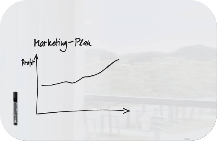 Produktbild Sigel Glas-Magnetboard Artverum (B x H) 1000mm x 650mm Weiss GL303 (Whiteboard)