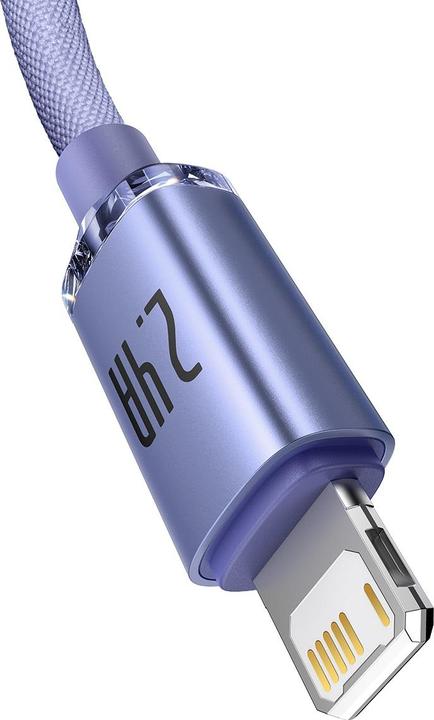 Immagine prodotto Baseus Crystal Shine Series Fast Charging Data Cable USB to iP 2.4A 2m Purple (2 m)