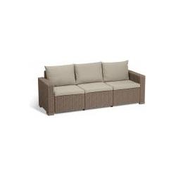 Keter, Gartenlounge, CALIFORNIA SOFA 3 SITZER mit Sitz-Rücken-Kissen