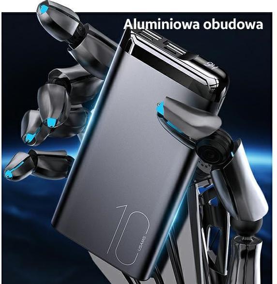 Image du produit Usams Banque d'alimentation PB55 10000 mAh Green (10KCD14802) (10000 mAh, 37 Wh)