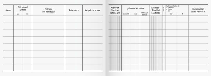 Actual product image Fahrtenbuch