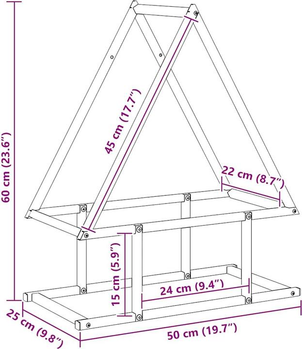 Productafbeelding vidaXL Brennholzregal
