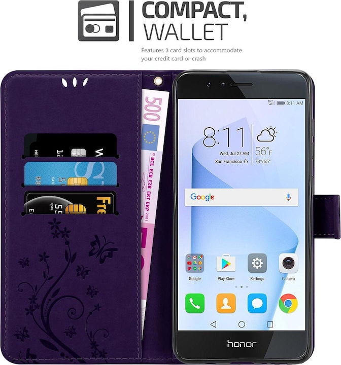 Produktbild Cadorabo Flower Book Cover (Honor 8, Honor 8 Premium)