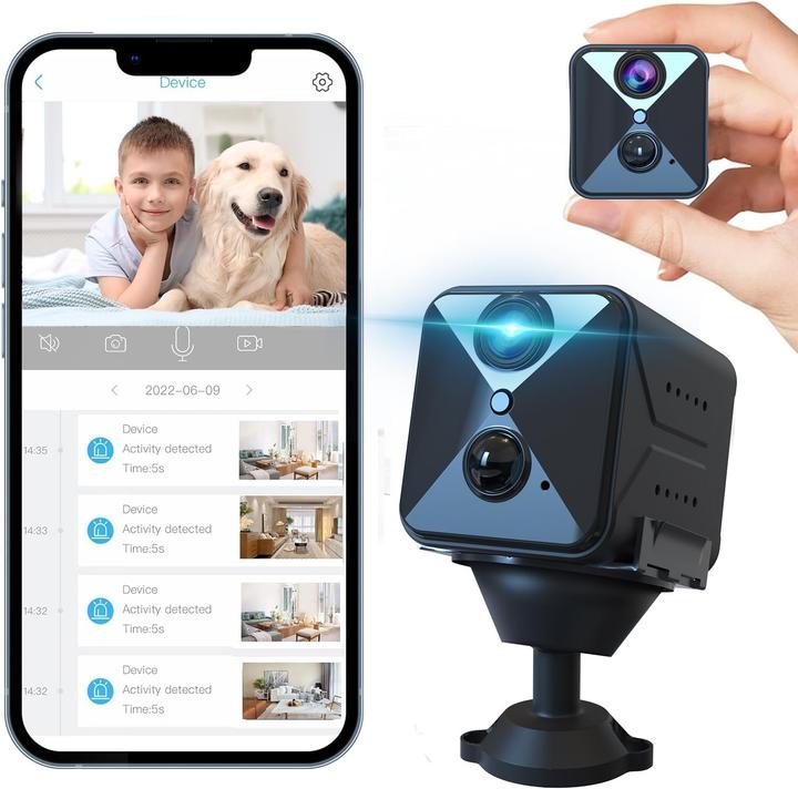 Produktbild Javiscam Mini Überwachungskamera mit Bewegungsmelder & Nachtsicht