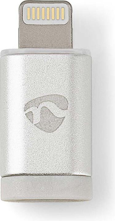 Actual product image Nedis Lightning adapter | Apple Lightning 8-pin | USB Micro-B socket | Gold-plated | Aluminium | Packing (Lightning, Micro USB-B)