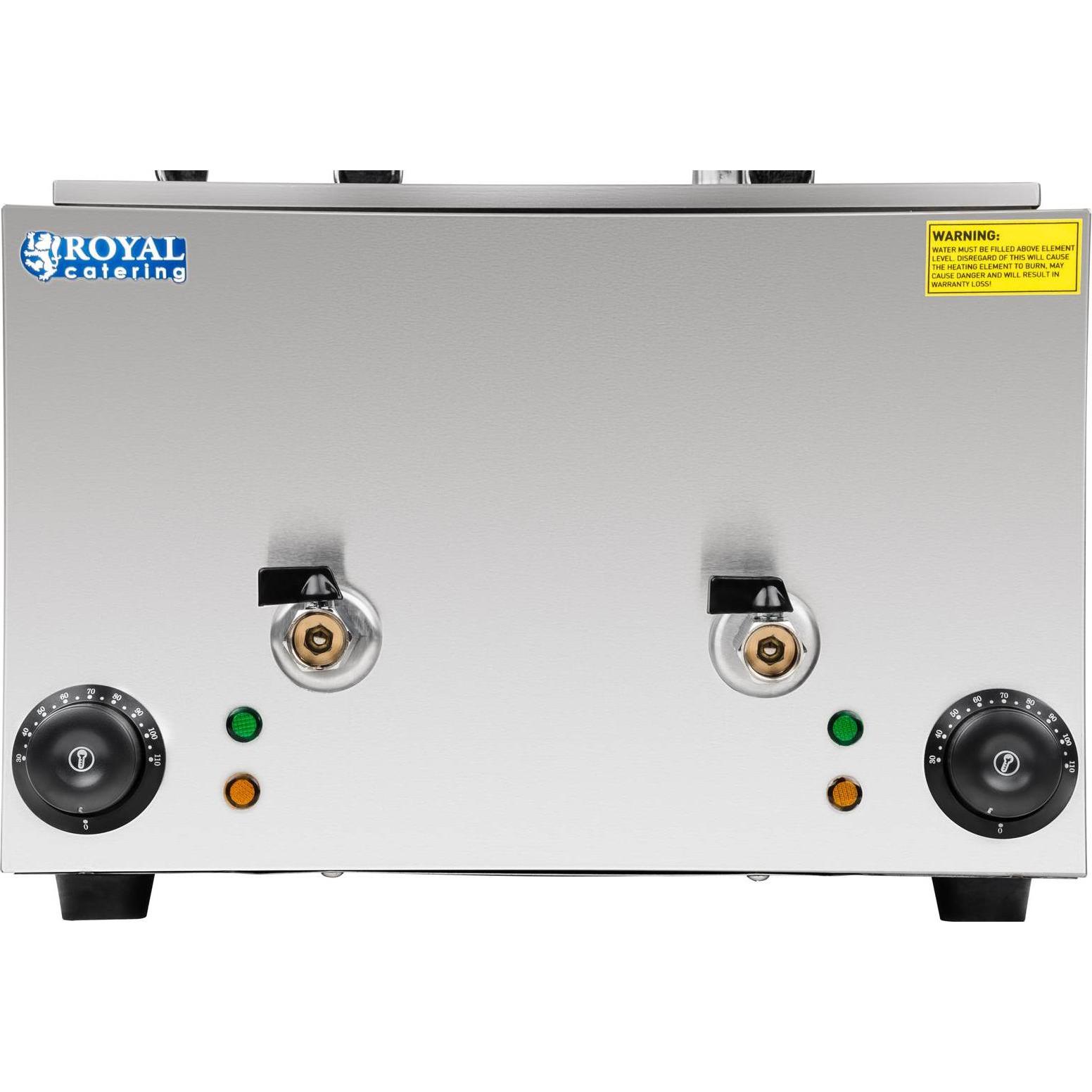 Thumbnail - Royal Catering Nudelkocher Elektro Pastakocher Teigwarenkocher 4 Körben 0 5 kg 3000 W 2x4L, Pastamaschine, Silber