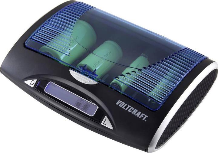 Produktbild Voltcraft Universal-Ladegerät P600-LCD mit USB (4 Stk., AA, AAA, 9V Block, C, D, Ladegerät ohne Akku)