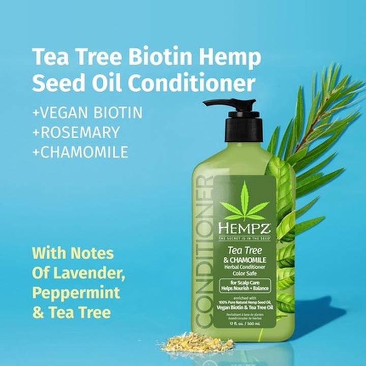 Actual product image Hempz Biotin Hair Conditioner Tea Tree & Chamomile for Scalp Care