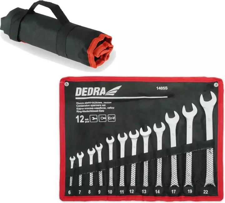 Actual product image Dedra Combination spanner set 6-22mm 12 pcs (1405S) (19 mm, 6 mm, 12 mm, 14 mm, 22 mm, 16 mm, 10 mm, 21 mm, 18 mm, 7 mm, 17 mm, 11 mm, 15 mm, 8 mm, 9 mm, 13 mm, 20 mm)