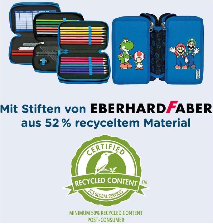 Image du produit Undercover Gefülltes Federmäppchen Super Mario 3-Fächer