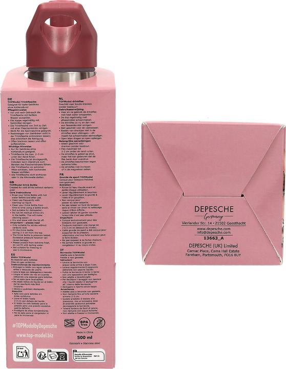 Actual product image Magni DEPESCHE TOPModel Trinkflasche Edelstahl Leoheart (0.50 l)