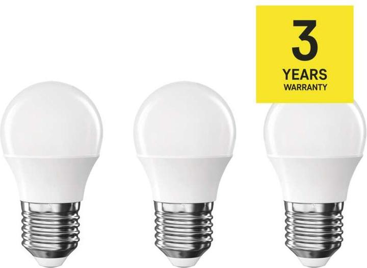 Actual product image Emos LED lamp Classic Mini Globe / E27 / 4.2 W (40 W) / 470 lm / Warm white (E27, 4.20 W, 470 lm, 3 x, E)
