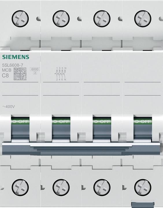 Immagine prodotto Siemens Interruttore UC C 8A 3+N 400V 5SL6608-7