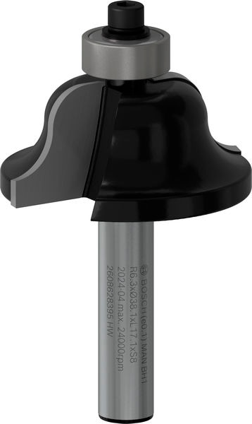 Actual product image Bosch Professional Zubehör Edge shaping cutter B, 8 mm, R1 6.3 mm, B 12.7 mm, L 17 mm, G 61 mm