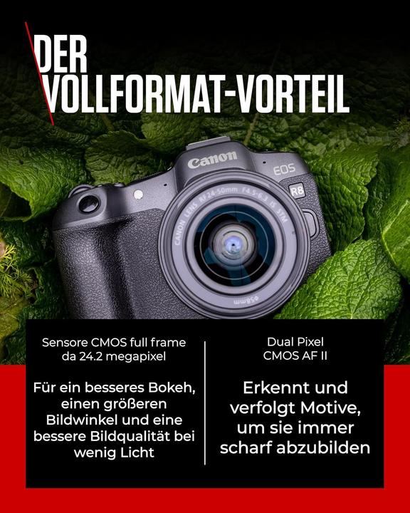 Actual product image Canon EOS R8 Kit - (EU) (24 - 50 mm, 24.20 Mpx)