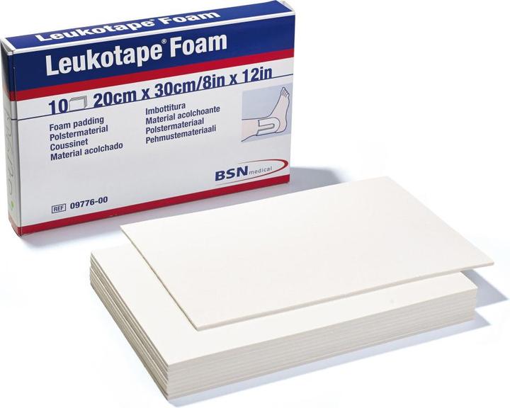 Produktbild BSN Leukotape® Foam 30 x 20 x 0.4 10 Stk weiss (0.30 m)