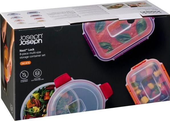Productafbeelding Joseph Joseph Nest Lock 8-tlg. Frischhaltedosen- Set Rund und E (1.85 l)