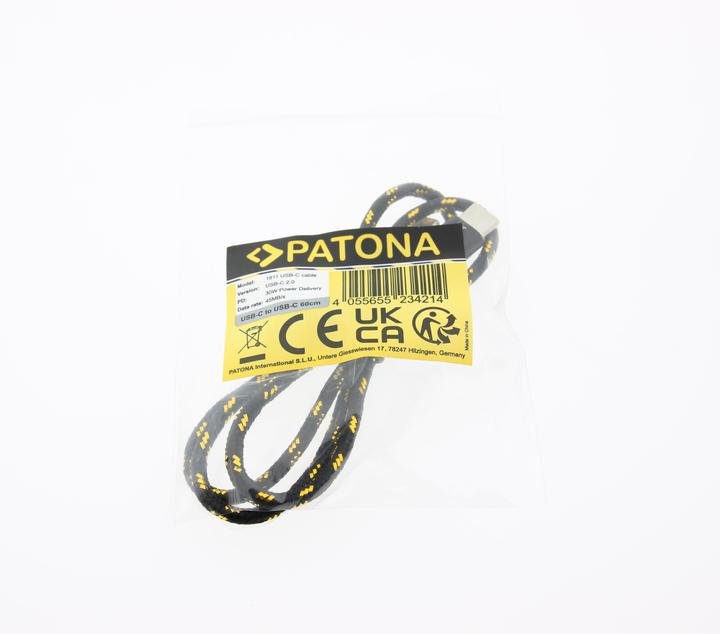 Image du produit Patona USB C — USB C (0.60 m, USB 2.0, 30 W)