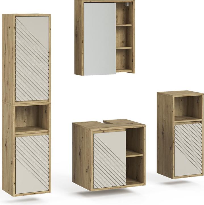 Produktbild Vicco Badmöbel-Set Viola, Artisan-Eiche, 4 Teile