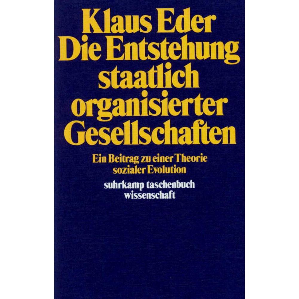 Suhrk.TB.Wi.0332 Eder.Entstehung, Sachbücher von Klaus Eder