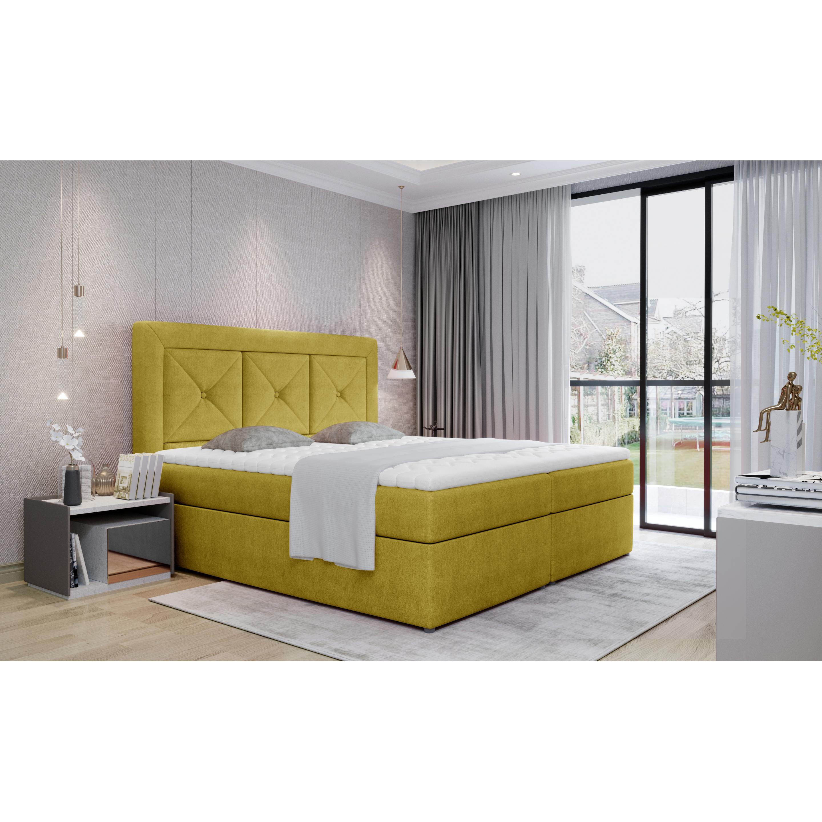 ELTAP, Boxspringbett, Idris mit Stauraum (140 x 200 cm)