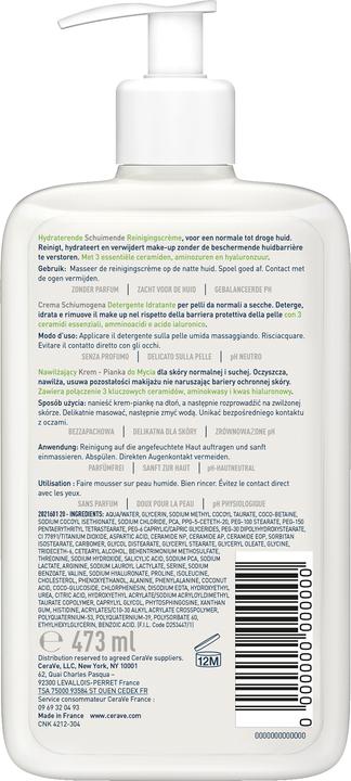 Produktbild CeraVe Creme-zu-Schaum Reinigung (Reinigungsschaum, 473 ml)