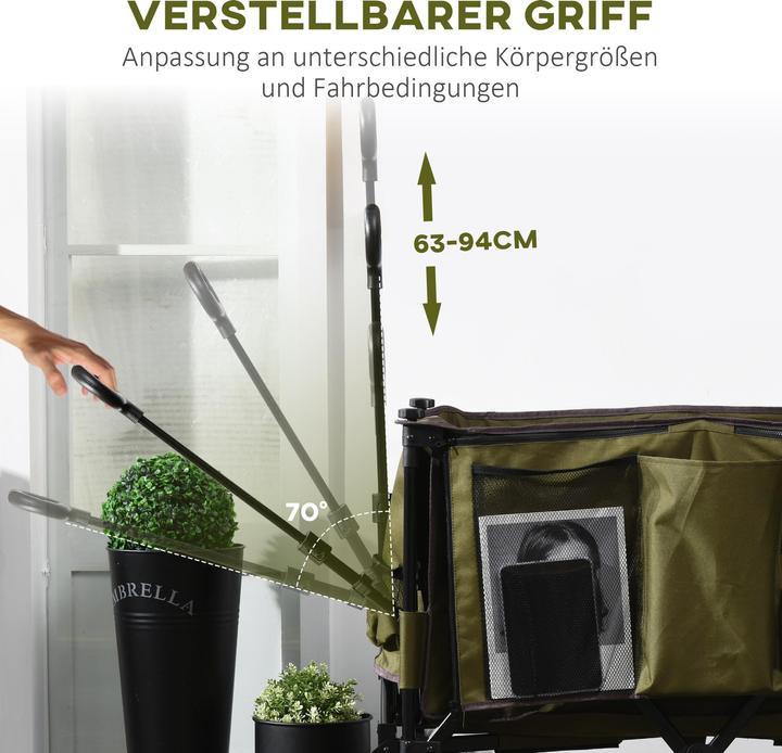Image du produit Outsunny Chariot à bras avec poche latérale (100 kg)
