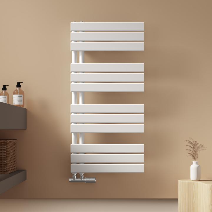 Emke Bathroom Radiator Towel Rail Adjustable Temperature Control 100x50cm White 529W