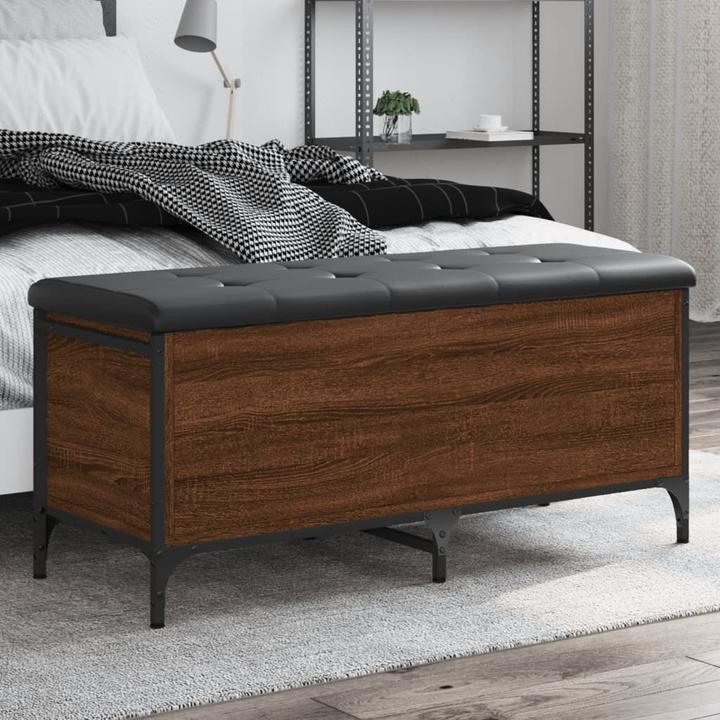 Produktbild VidaXL Sitzbank mit Stauraum Braun Eiche 102x42x45 cm (42 cm)