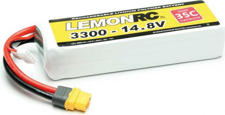 Produktbild Pichler LEMONRC XT 3300 - 14.8V (35C) Lipo Akku (14.80 V, 3300 mAh)
