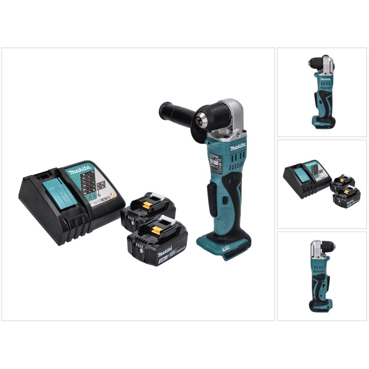Thumbnail - Makita, Bohrmaschine + Akkuschrauber, DDA 351 RF Akku Winkelbohrmaschine 18 V 13,5 Nm + 2x Akku 3,0 Ah + Ladegerät (Akku...