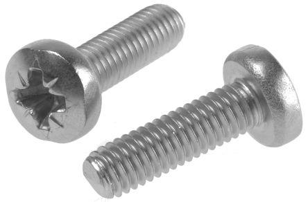 Produktbild RS PRO Schrauben Linsenkopf PZ M6x20 (1 Schraube pro Stück)