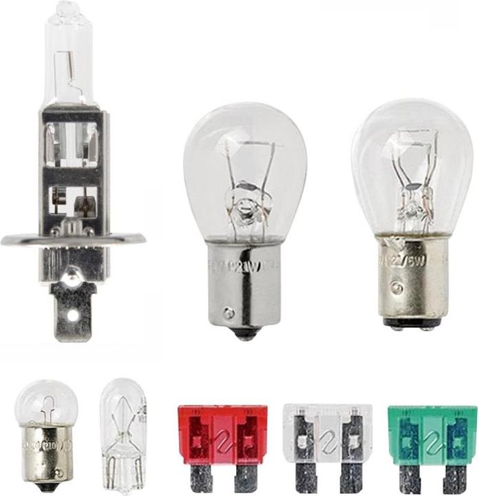 Actual product image IWH Car lamp replacement box H7, 8-piece complete lamp set for headlight, low beam, turn signal (H7)