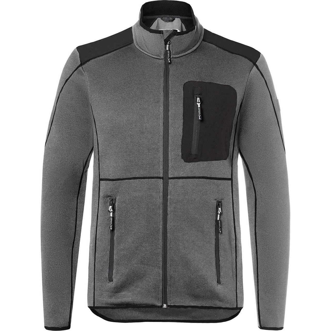Kübler, Arbeitsjacke, Strickjacke anthrazit/schwarz Form 1443 Grösse XS (XS)