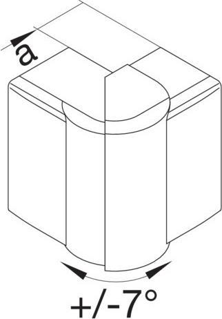 Actual product image Hager TEH LFF4011039016 Outside corner adjustable halogen-free for LF/LFF 40x110mm traffic